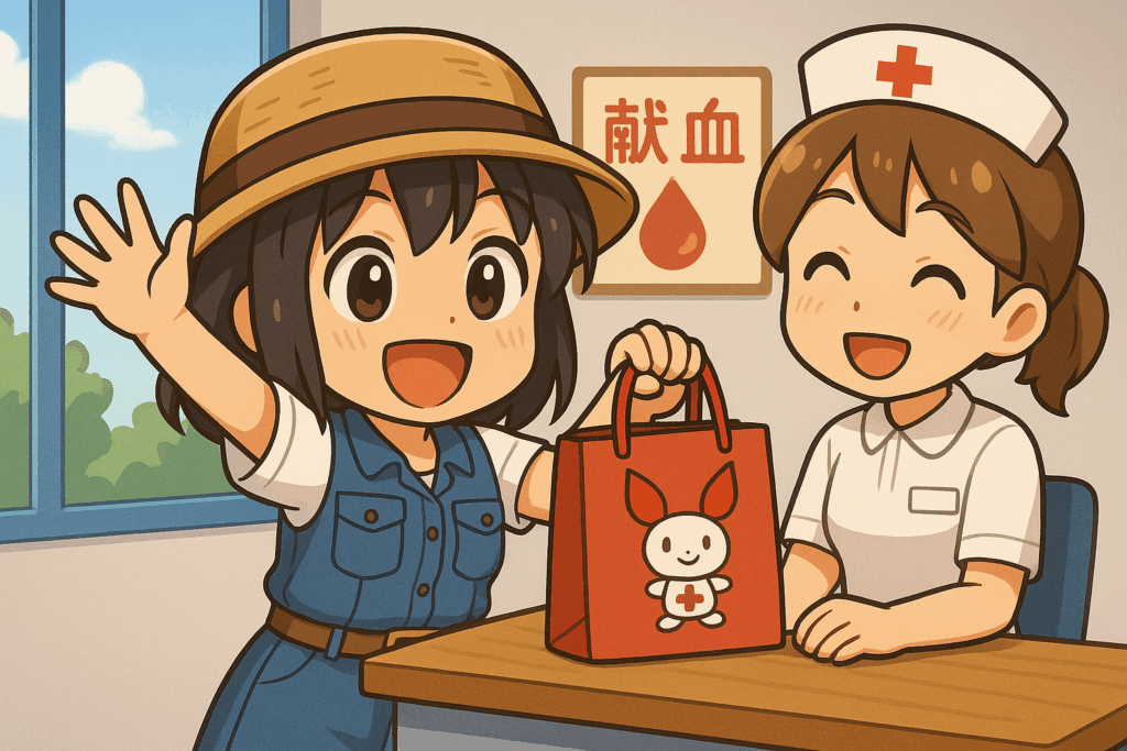 献血と記念品
